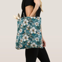 Hibisco Tropical Floral Teal