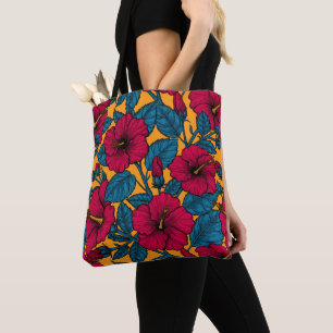 Bolso De Tela Hibiscus flor cross body bag