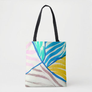 Bolso De Tela Hibiscus hojas tropicales hawaiano ornampap