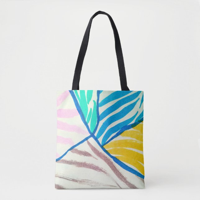 Bolso De Tela Hibiscus hojas tropicales hawaiano ornampap (Anverso)