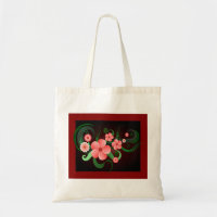 Hibiscus Vector Flor Presupuesto Floral Tote Bags