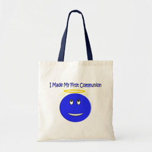 Bolso De Tela Hice mi primer azul de la comunión