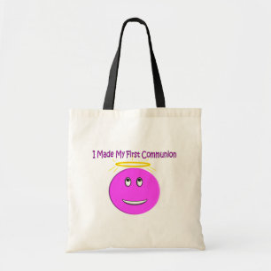 Bolso De Tela Hice mi primera comunión rosa grande