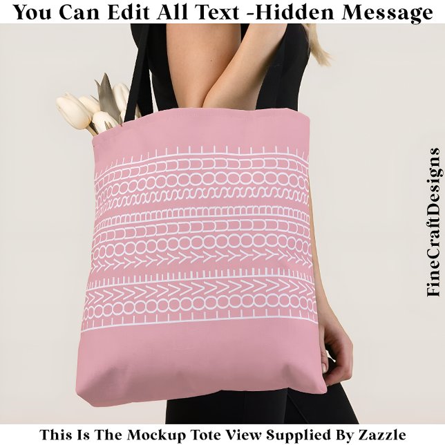 Bolso De Tela Hidden Message Love Your Soul, Custom 109P Quote (Subido por el creador)