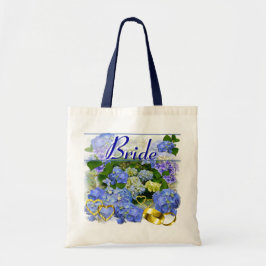 Bolso De Tela HIDRANGEA AZUL ~ Tote Boda