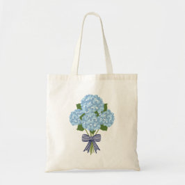 Bolso De Tela Hidrangea azul y blanca, Tote de Moda nimiar