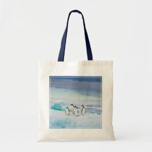 Bolso De Tela Hielo y nieve Adelie Penguins Antártida