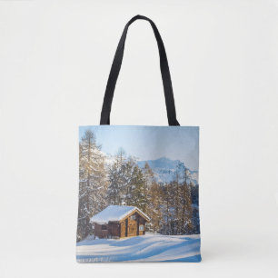Bolso De Tela Hielo y nieve Alpes suizos de cabina de invierno