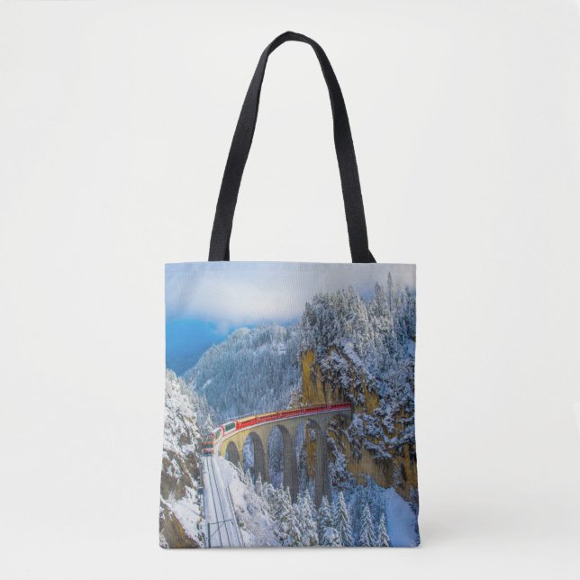 Bolso De Tela Hielo y nieve | Bernina Express, Suiza (Anverso)