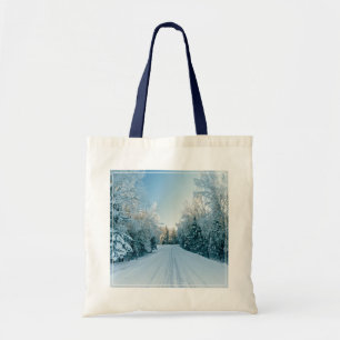 Bolso De Tela Hielo y nieve   Camino de invierno congelado Rusia