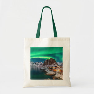 Bolso De Tela Hielo y nieve Luces boreales, Noruega