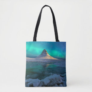Bolso De Tela Hielo y nieve Montaña Kirkjufall, Islandia
