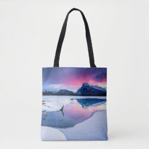Bolso De Tela Hielo y nieve Mt. Rundle, Canadá