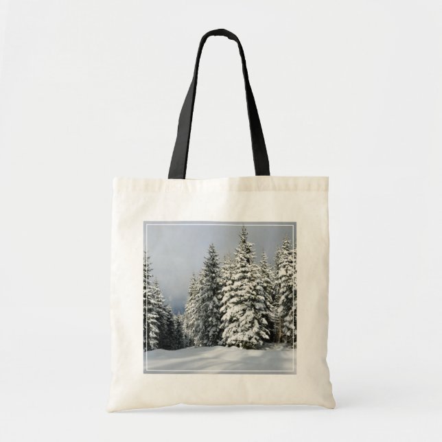 Bolso De Tela Hielo y nieve | Pine Woodland, Austria (Frente)