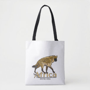 Bolso De Tela Híena vista. África salvaje