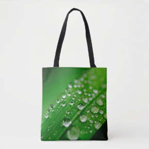 Bolso De Tela Hierba de la naturaleza del rocío de la hoja de a