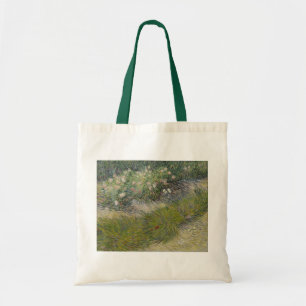 Bolso De Tela Hierba y mariposas por Vincent van Gogh