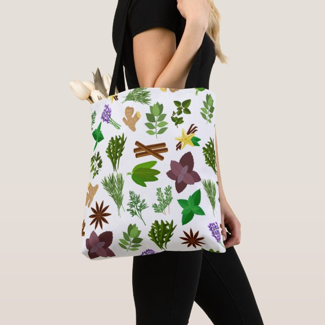 Bolso De Tela Hierbas  (Detalle)
