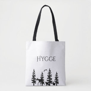 Bolso De Tela Hígado con árboles personalizados y animales en ne