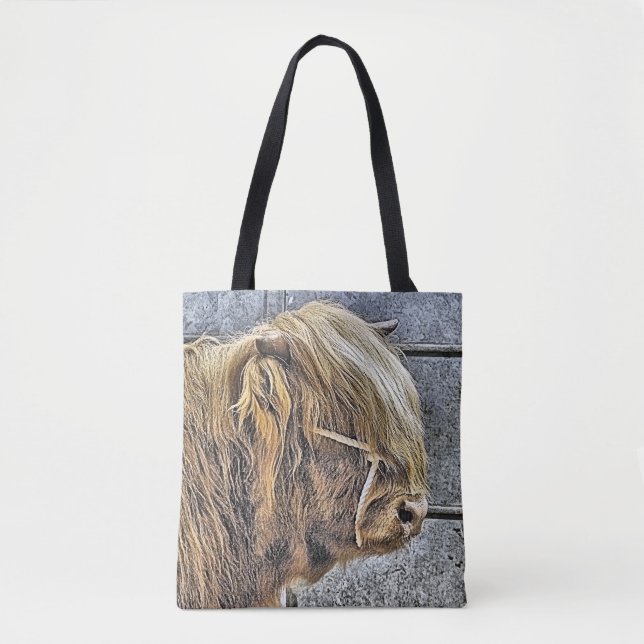 BOLSO DE TELA HIGHLAND COW (Anverso)