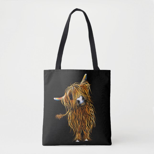 Bolso De Tela HiGHLaND CoW BaG "CoooWeee' BY SHiRLeY MacARTHuR (Anverso)