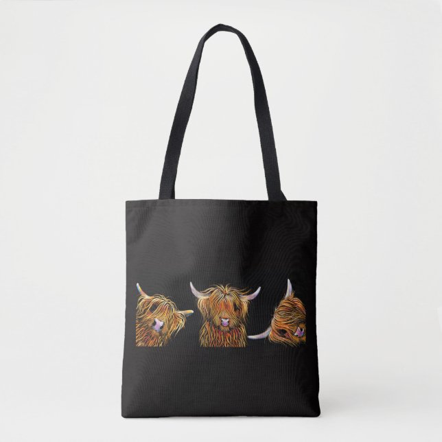 Bolso De Tela HiGHLaND CoW PRiNT "THe SCoTTieS ' toBaG (Anverso)