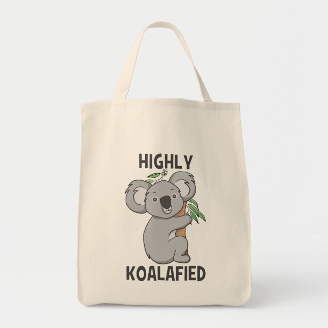 Bolso De Tela Highly Koalafied Koala Cute (Frente)