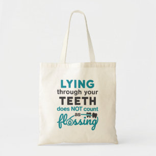 Bolso De Tela Higiene dental que se mueve por los dientes que no