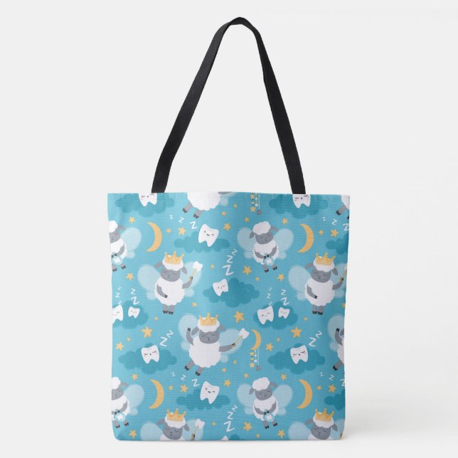 Bolso De Tela Higienista de Dentista de Hadas de Oveja Cuta (Anverso)