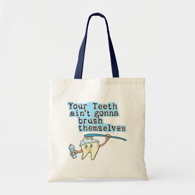 Bolso De Tela Higienista dental del dentista divertido (Frente)