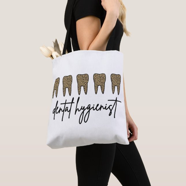 Bolso De Tela Higienista dental | RDH Dentist Cheetah regalos de (Detalle)