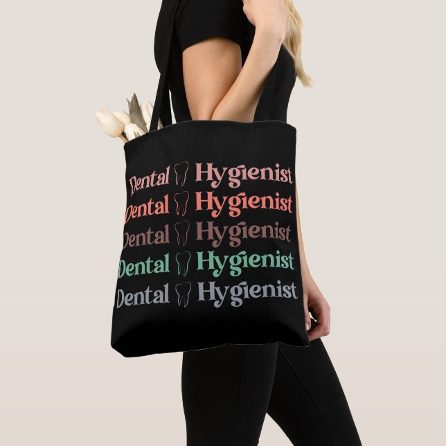 Bolso De Tela Higienista dental | RDH Dentist Dental gifts (Detalle)