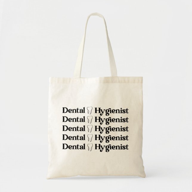 Bolso De Tela Higienista dental | RDH Dentist Dental gifts (Frente)