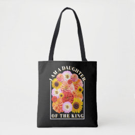 Bolso De Tela Hija del Rey Versículo Bíblico Flor Silvestre