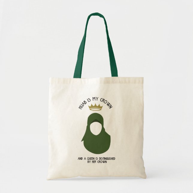 Bolso De Tela Hijab es mi corona - HIJAB - AVO - ANÓNIMO (Frente)
