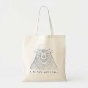 Bolso De Tela Hike More Worry less / Smiling Bear