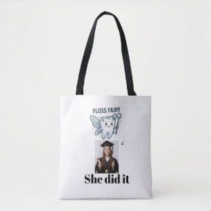 Bolso De Tela Hilo dental personalizado para graduación de higie