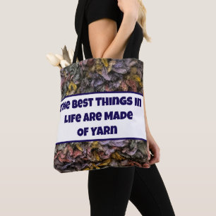 Bolso De Tela Hilos de colores multicolores Crafty Photo Love Ya