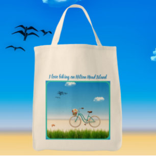 Bolso De Tela Hilton Head Island SC en bicicleta de playa