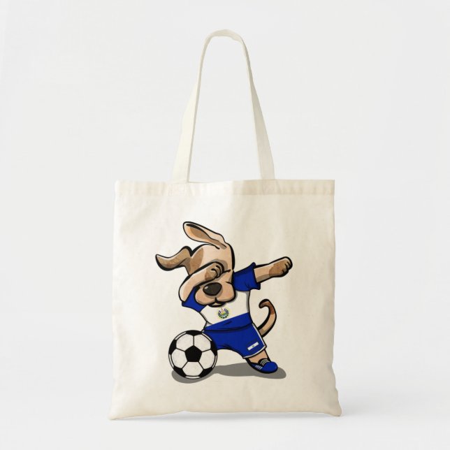 Bolso De Tela Hinchas de fútbol de Jersey de Dabbing Dog El Salv (Frente)