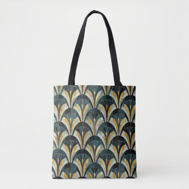 Bolso De Tela Hinchas del Golden Emerald Art Deco (Anverso)
