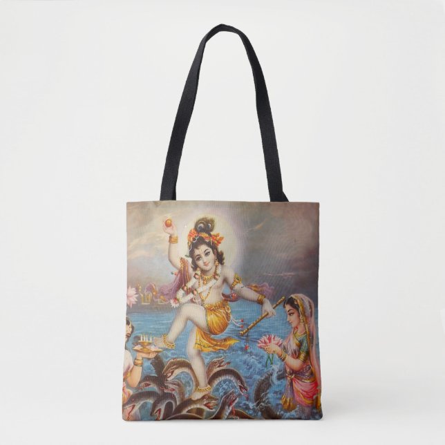 Bolso De Tela Hindú por todo el tote impreso (Anverso)