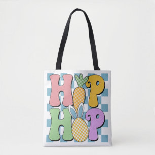 Bolso De Tela Hip Hop a cuadros retro