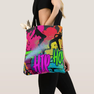 Bolso De Tela Hip-Hop Street Art – Vibrant Urban Energy