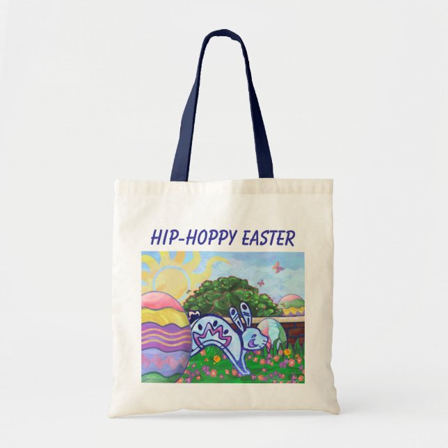 Bolso De Tela Hip Hoppy Easter Bunny Bag (Frente)