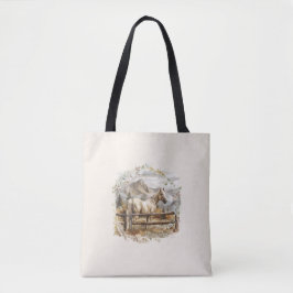Bolso De Tela Hípica Montaña Ranch Shoulder Tote Bag