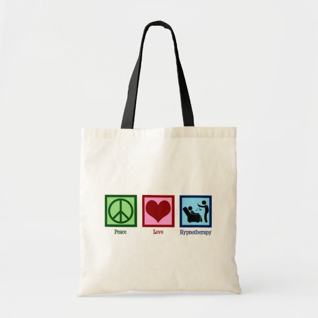 Bolso De Tela Hipnoterapeuta Paz Amor Hipnoterapia (Frente)
