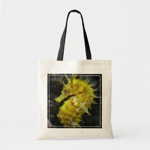 Bolso De Tela Hipocampo amarillo Guttulatus del Seahorse el
