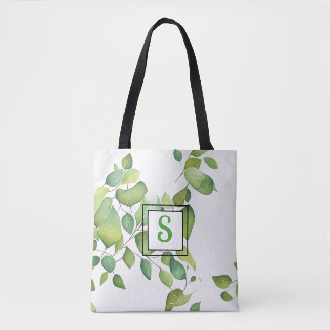 Bolso De Tela Hipódromo eucalipto vegetación vegetación vegetal (Anverso)