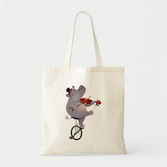 Bolso De Tela Hipopótamo con unicílico (Frente)